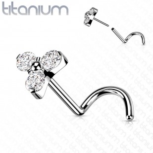 PUSH IN piercing do nosu TITAN, 0,8 x 6 mm