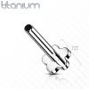 PUSH IN tyčka k labretě TITAN (1,2 x 9 mm)