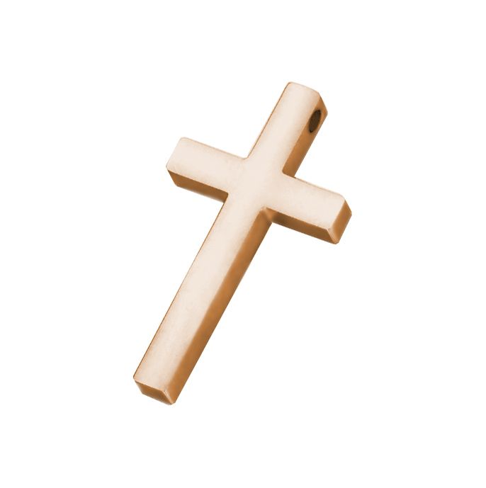 S4U Zlacený ocelový přívěsek křížek 17 x 31 mm - OK1424-RD