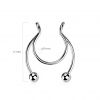 Falešný piercing do nosu - septum (zlatá)