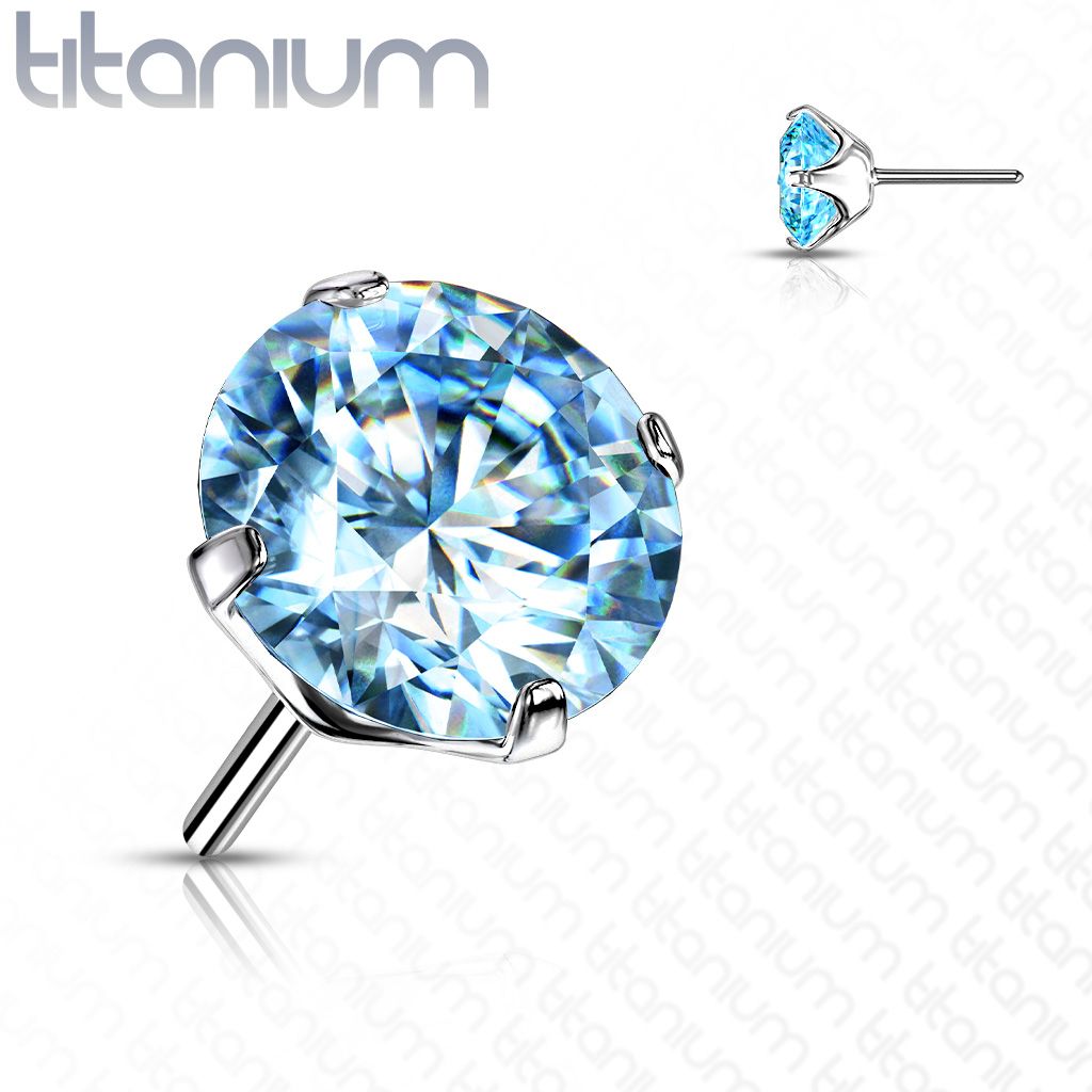 Levně S4U Kamínek k PUSH IN piercing do nosu TITAN (4 mm) - TIT1148Q-040