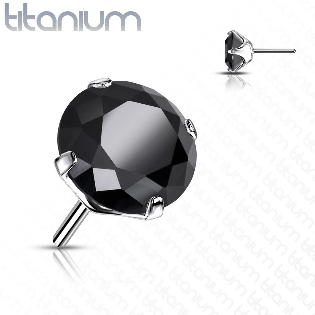 Levně S4U Kamínek k PUSH IN piercing do nosu TITAN (2 mm) - TIT1148K-020