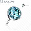 Kamínek k PUSH IN piercing do nosu TITAN (1,5 mm)