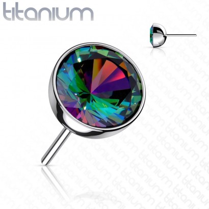Kamínek k PUSH IN piercing do nosu TITAN (3 mm)