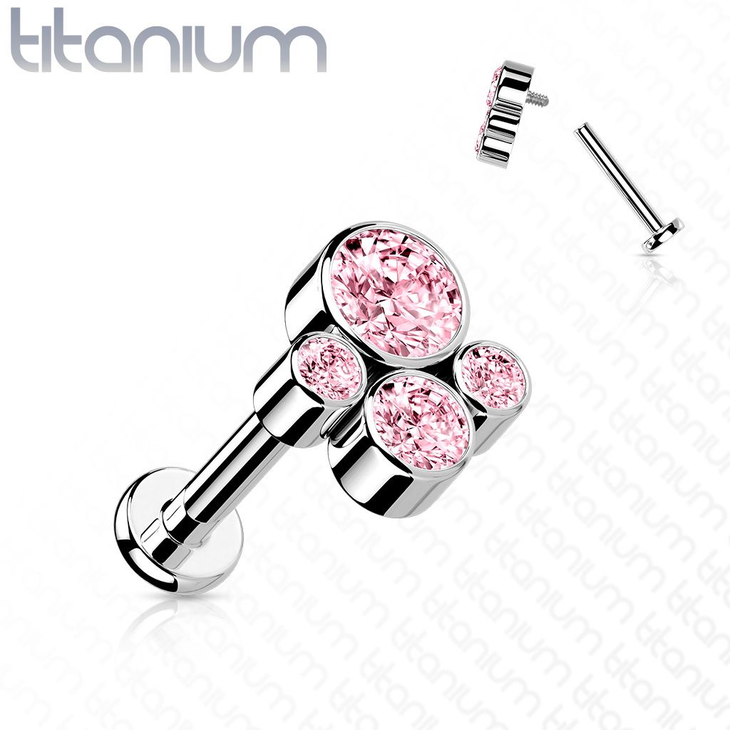 Levně Piercing do brady / ucha TITAN (1,2 x 6 mm) - TIT1188P-1206