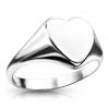 Ocelový prsten srdce s možností rytiny (59)