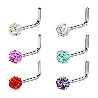 Levně Piercing nosovka chirurgická ocel se swarovski krystalky HWNOSEL21