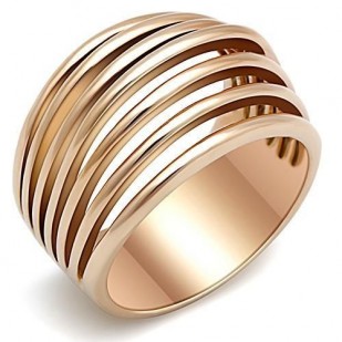 Extravagantní zlacený ocelový prsten