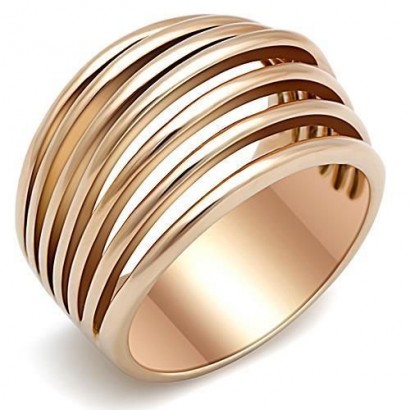 Extravagantní zlacený ocelový prsten (60)