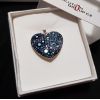 Stříbrný přívěsek s krystaly Swarovski modré srdce 34243.3 blue style