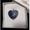 Stříbrný přívěsek s krystaly Swarovski modré srdce 34243.3 blue style