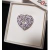 Stříbrný přívěsek s krystaly Swarovski mix barev srdce 34243.3 violet
