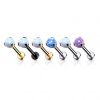 Labreta s opálem, tyčka 1,2 x 8 mm (rose gold)
