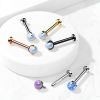 Labreta s opálem, tyčka 1,2 x 8 mm (bílá)