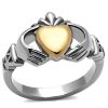 Ocelový prsten Claddagh (52)