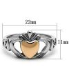 Ocelový prsten Claddagh (60)