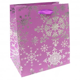 Vánoční dárková taška - světle fialová