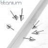 Hrot k PUSH IN piercingu TITAN (3 x 3 mm)