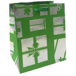 Vánoční dárková taška - zelená