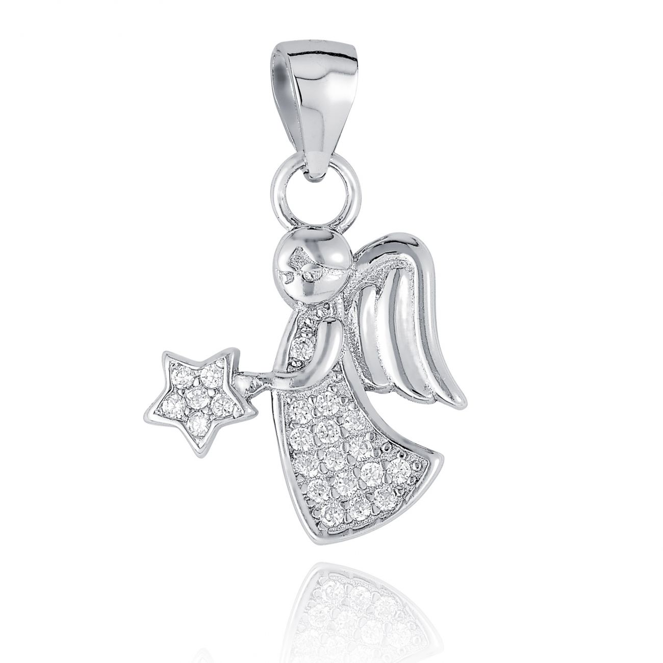NUBIS Stříbrný přívěsek andílek - NB-4207