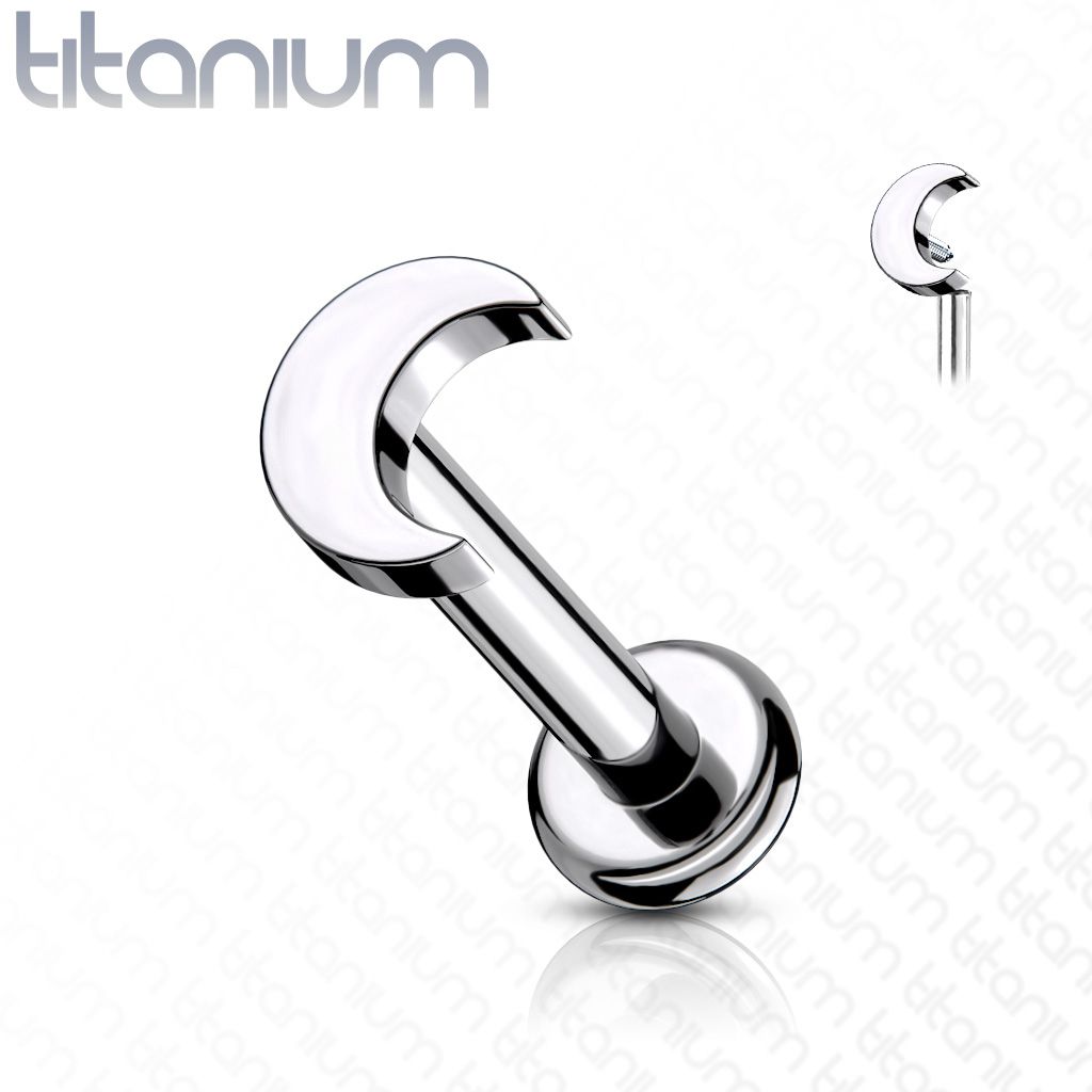 Piercing do brady TITAN - labreta, měsíček (1,2 x 6 mm) - TIT1099-1206