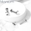 Piercing do brady TITAN - labreta, měsíček (1,2 x 6 mm)