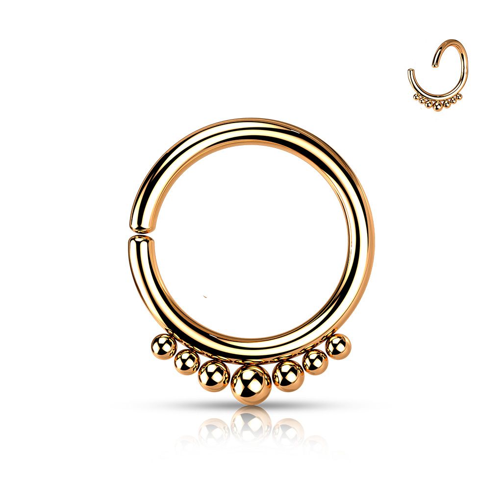 Levně S4U Zlacený piercing kruh 1,2 x 8 mm - K01060-RD