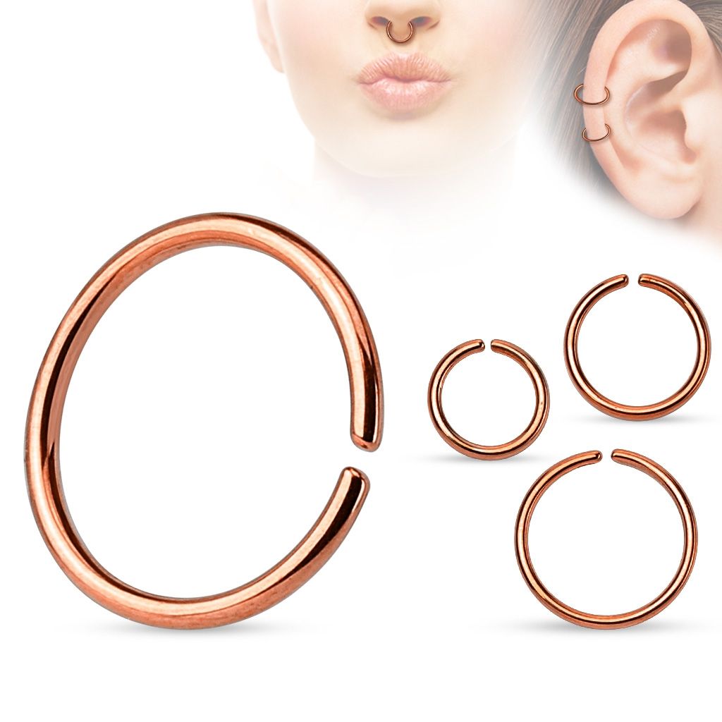 Levně S4U Piercing do nosu - kruh zlacený (1,0 x 11 mm) - N0030-1011