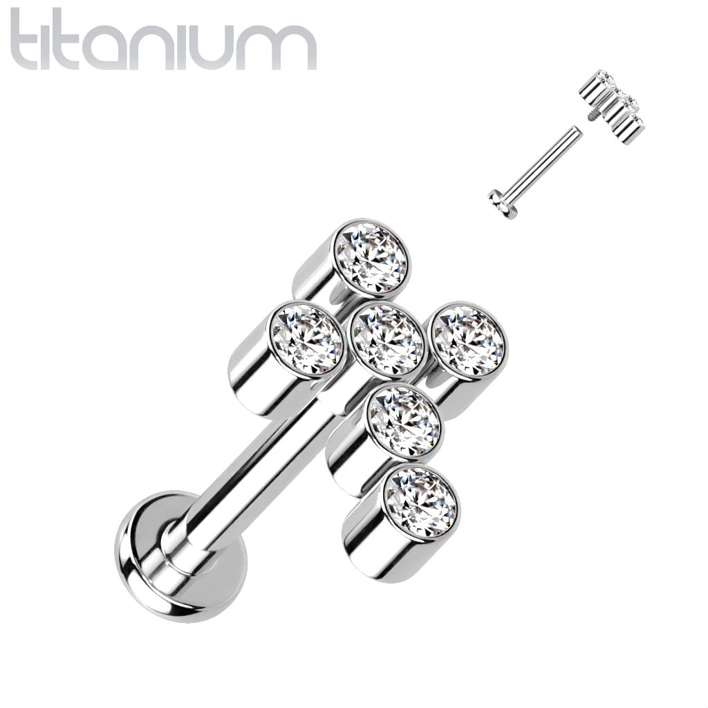 Levně S4U Piercing do brady / ucha TITAN (1,2 x 8 mm) - TIT1201C-1208