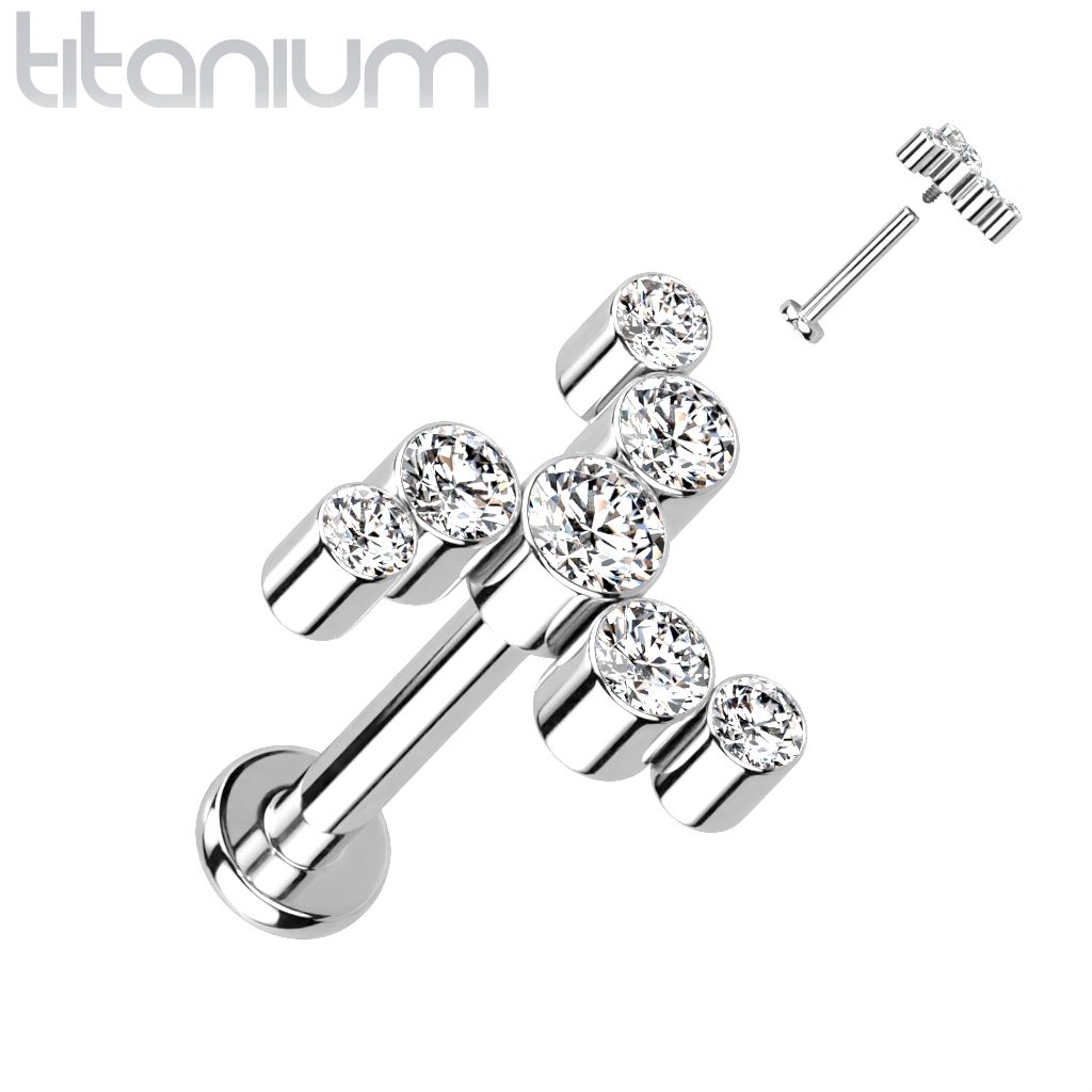 Levně S4U Piercing do brady / ucha TITAN (1,2 x 6 mm) - TIT1202C-1206