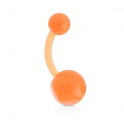 Piercing do pupíku - banánek oranžový