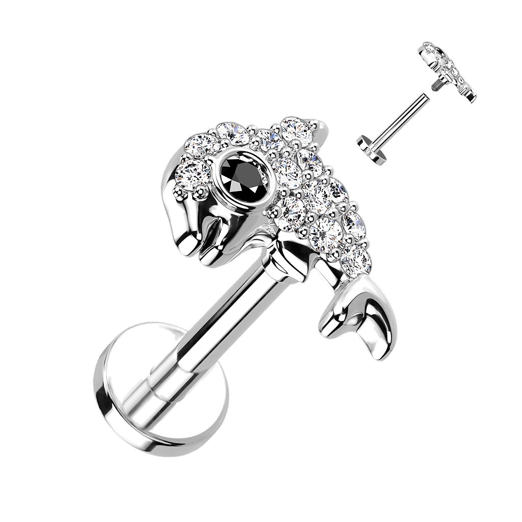 Levně S4U Piercing do brady delfín (1,2 x 6 mm) - LB1115ST-1206