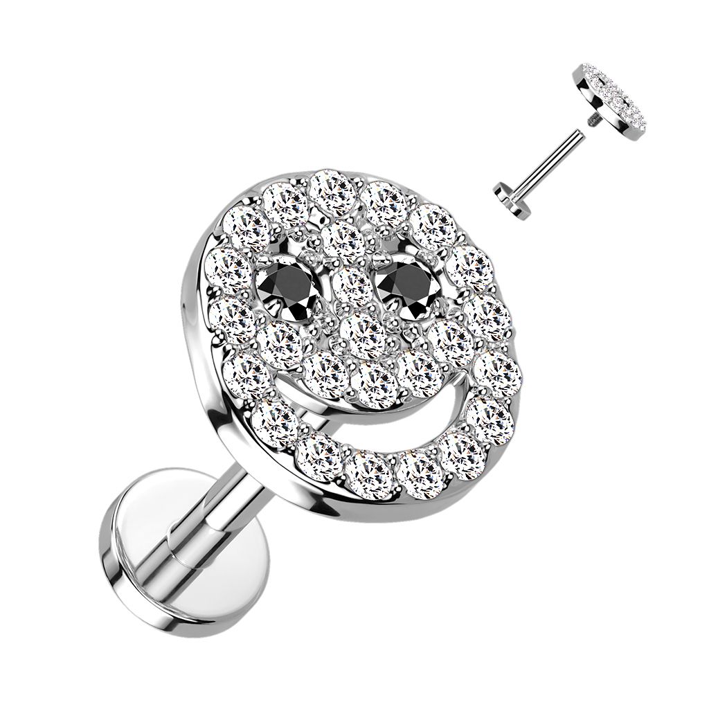 Levně S4U Piercing do brady smajlík (1,2 x 6 mm) - LB1117ST-1206
