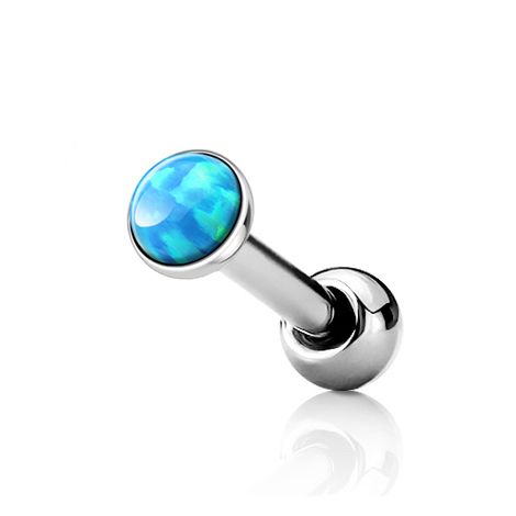 Levně Cartilage piercing do ucha, světle modrý opál (3 mm) - CP1087-OP06-03