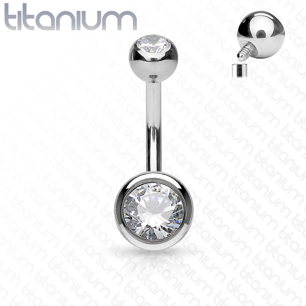 Piercing do pupíku - banánek MALÝ vnitřní závit - TITAN (1,6 x 10 mm) - TIT1009-161046