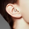 Piercing segment kruh s kamínky (černý)
