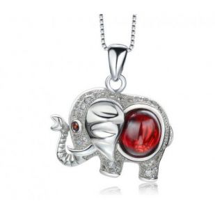 Stříbrný náhrdelník slon