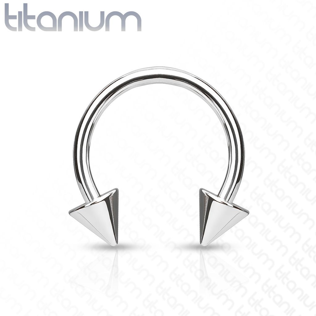 Levně Piercing - podkova TITAN (1,2 x 10 mm, hroty 4 x 4 mm) - TIT1110-121044