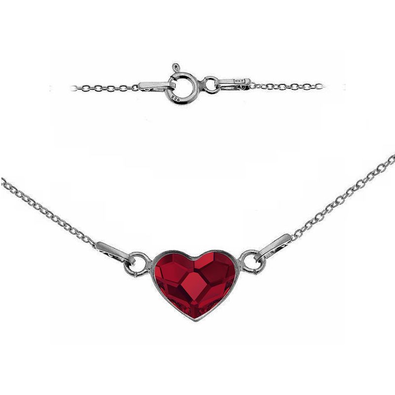 Levně NUBIS Stříbrný náramek se srdcem Crystals from Swarovski SIAM - NB-0201-SI