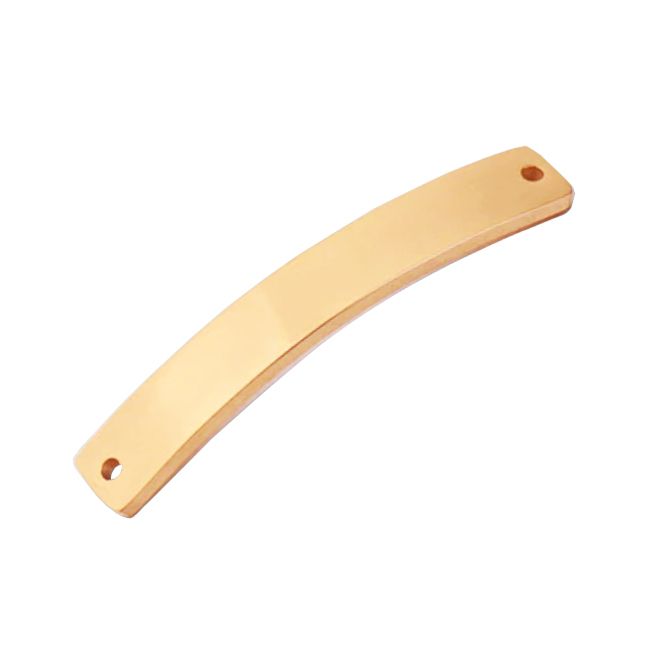 S4U Zlacená ocelová destička na náramek 6 x 39 mm - OK1237-RD