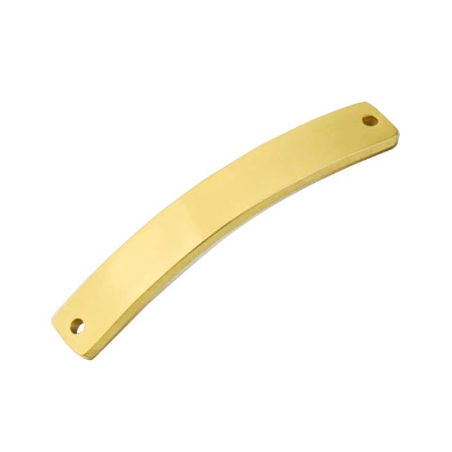 S4U Zlacená ocelová destička na náramek 6 x 39 mm - OK1237-GD
