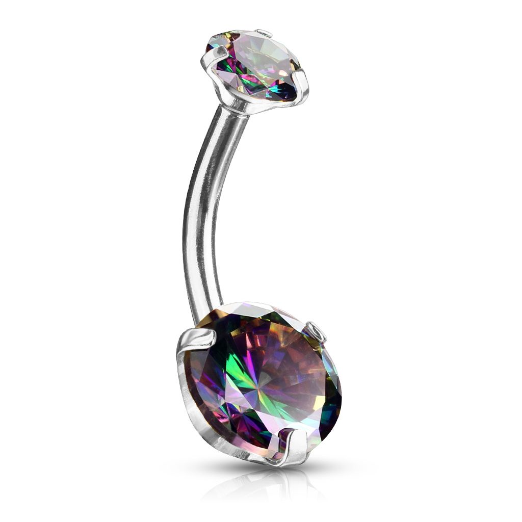 Levně Ocelový piercing do pupíku (vitrail medium) - BS0011-VM