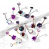 Ocelový piercing do pupíku (vitrail medium)