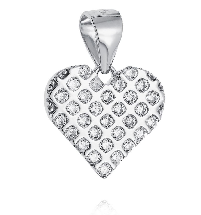 NUBIS Stříbrný přívěsek srdce - NB-4237