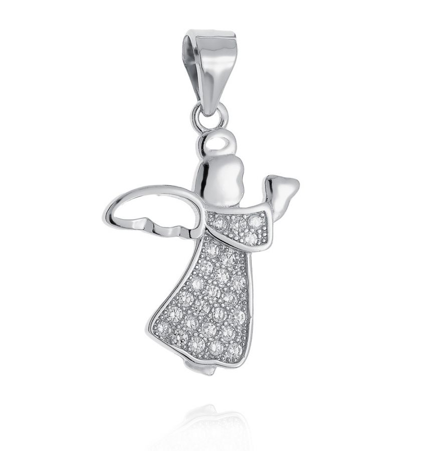 NUBIS Stříbrný přívěsek andělíček - NB-4227