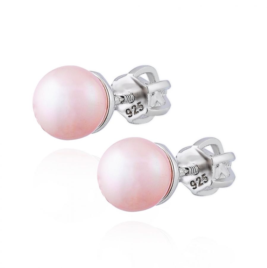 NUBIS Stříbrné šroubovací náušnice perličky - NB-3621