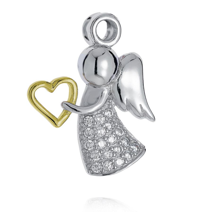 NUBIS Stříbrný přívěsek andílek - NB-4231