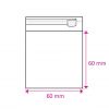 Celofánové sáčky s klopou a lepícím proužkem 60 x 60 mm
