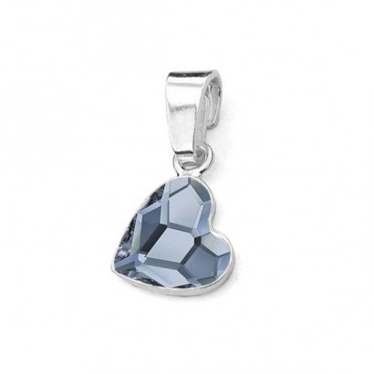 Stříbrný přívěsek se srdcem Crystals from Swarovski® Denim Blue