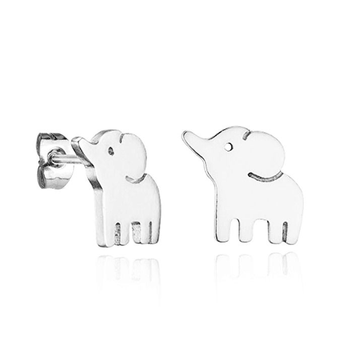 S4U Ocelové náušnice SLONI - OPN1937-ST
